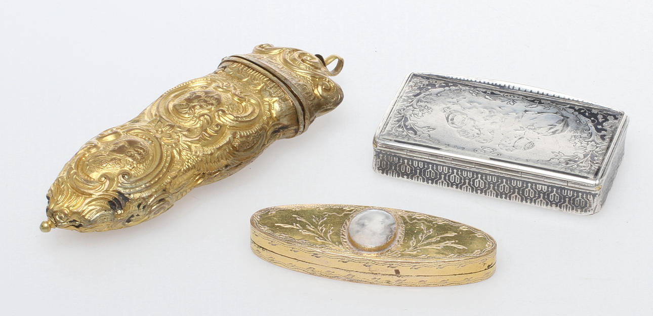 DOSOR 3 st varav en i silver. 1700/1800-tal.