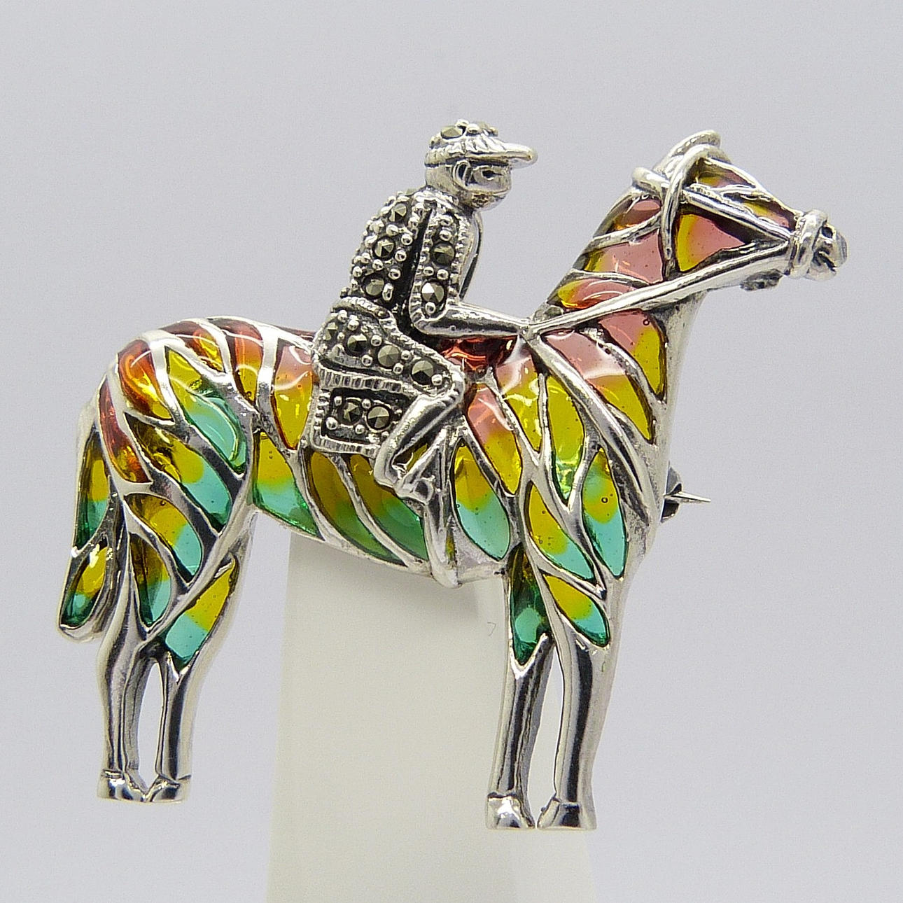 HEST & JOCKEY BROCHE/VÆNDING.