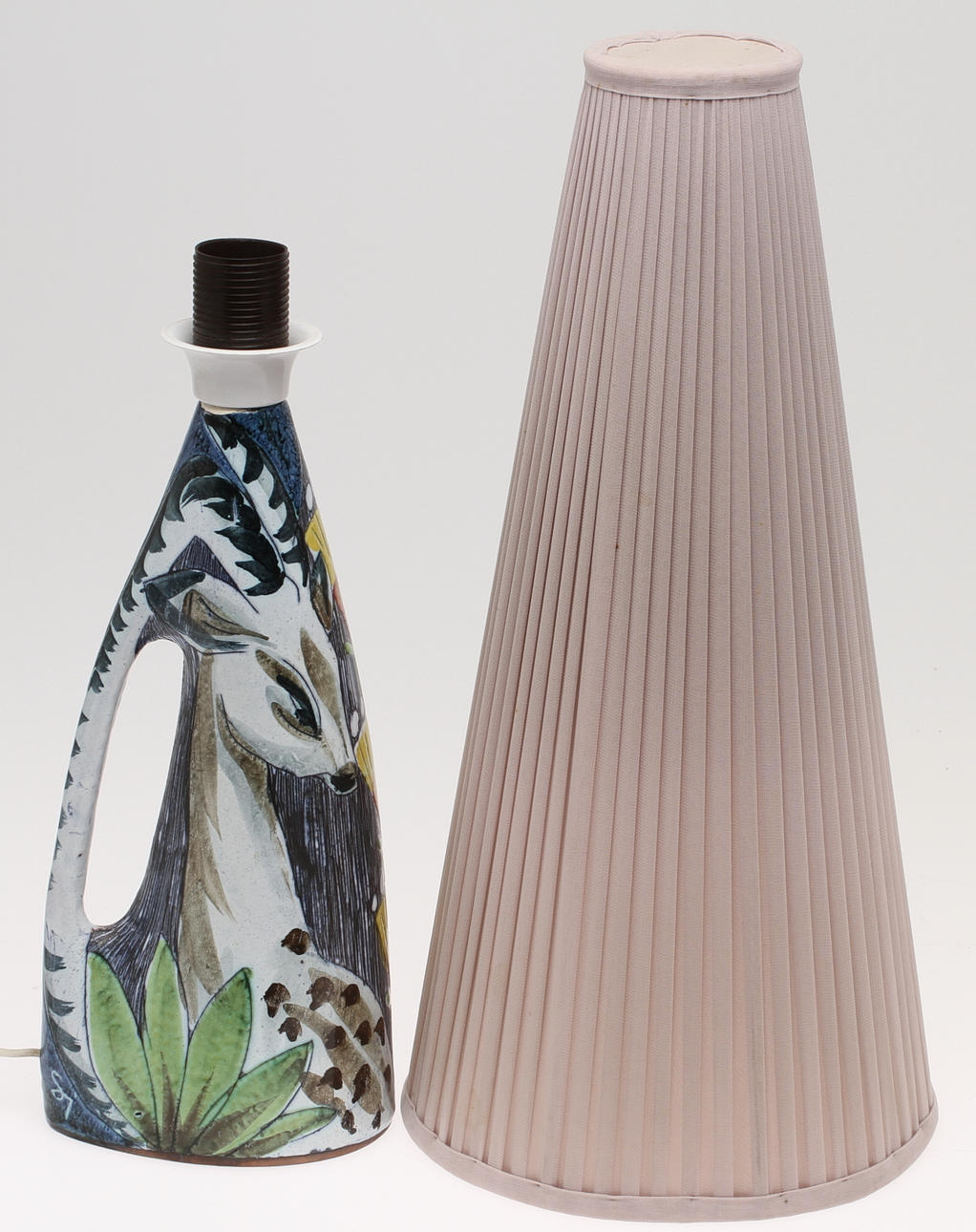 BORDSLAMPA, Tilgmans keramik, monogramsignerad SJ.