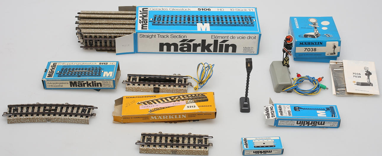 PARTI MÄRKLINDELAR, 7 st i orginalförpackningar.