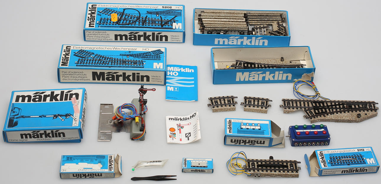 PARTI MÄRKLINDELAR, 7 st i orginalförpackningar.