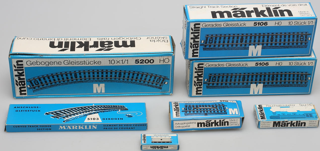 PARTI MÄRKLINDELAR, 6 st i orginalförpackningar.