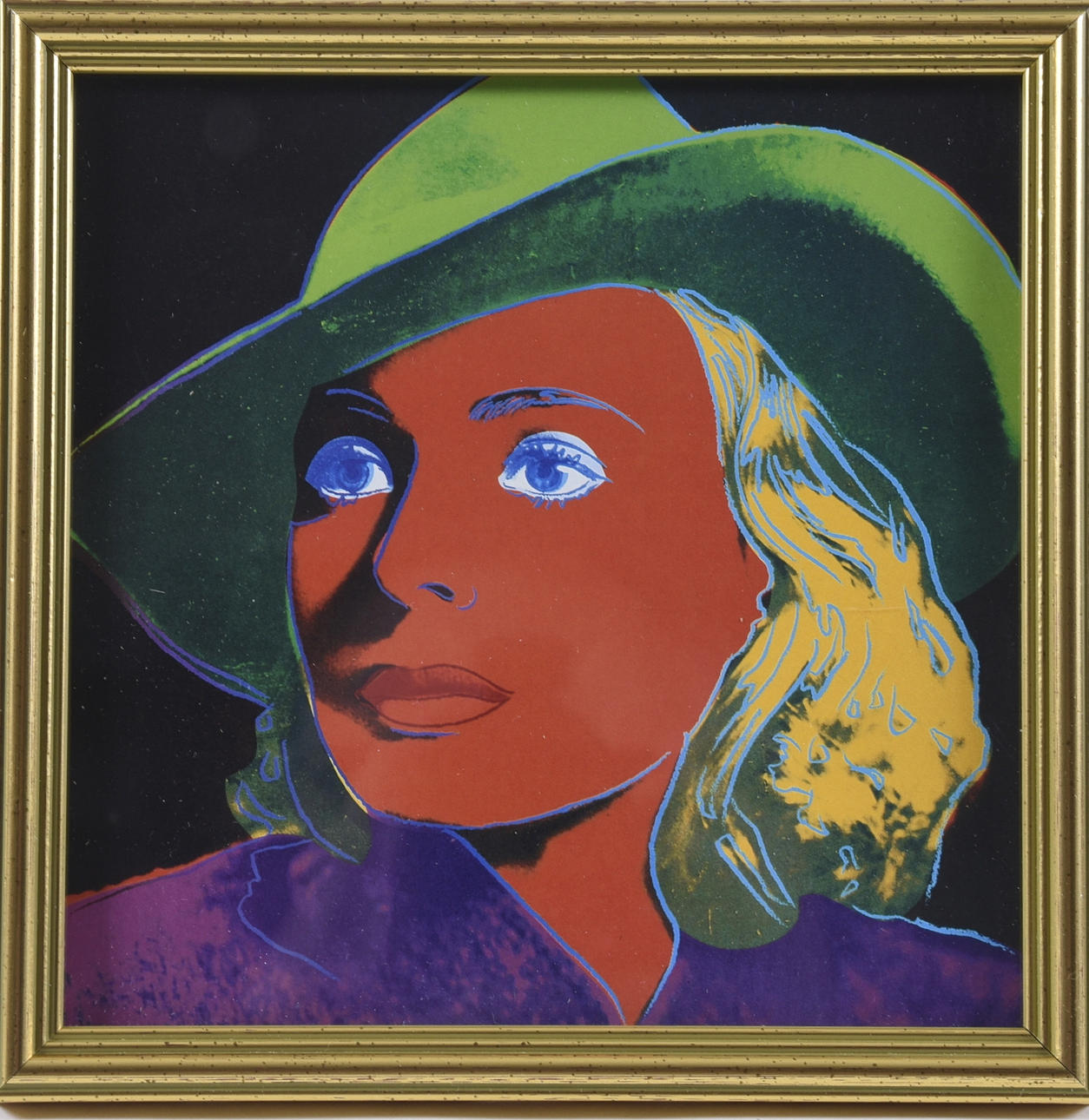 ANDY WARHOL. EFTER. Färgoffset, "Ingrid with hat", 1983.