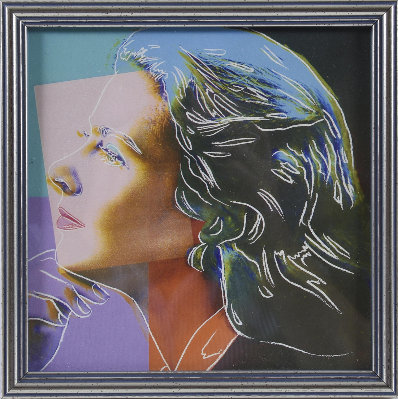 AFTER ANDY WARHOL. Color offset, "Ingrid herself", 1983.