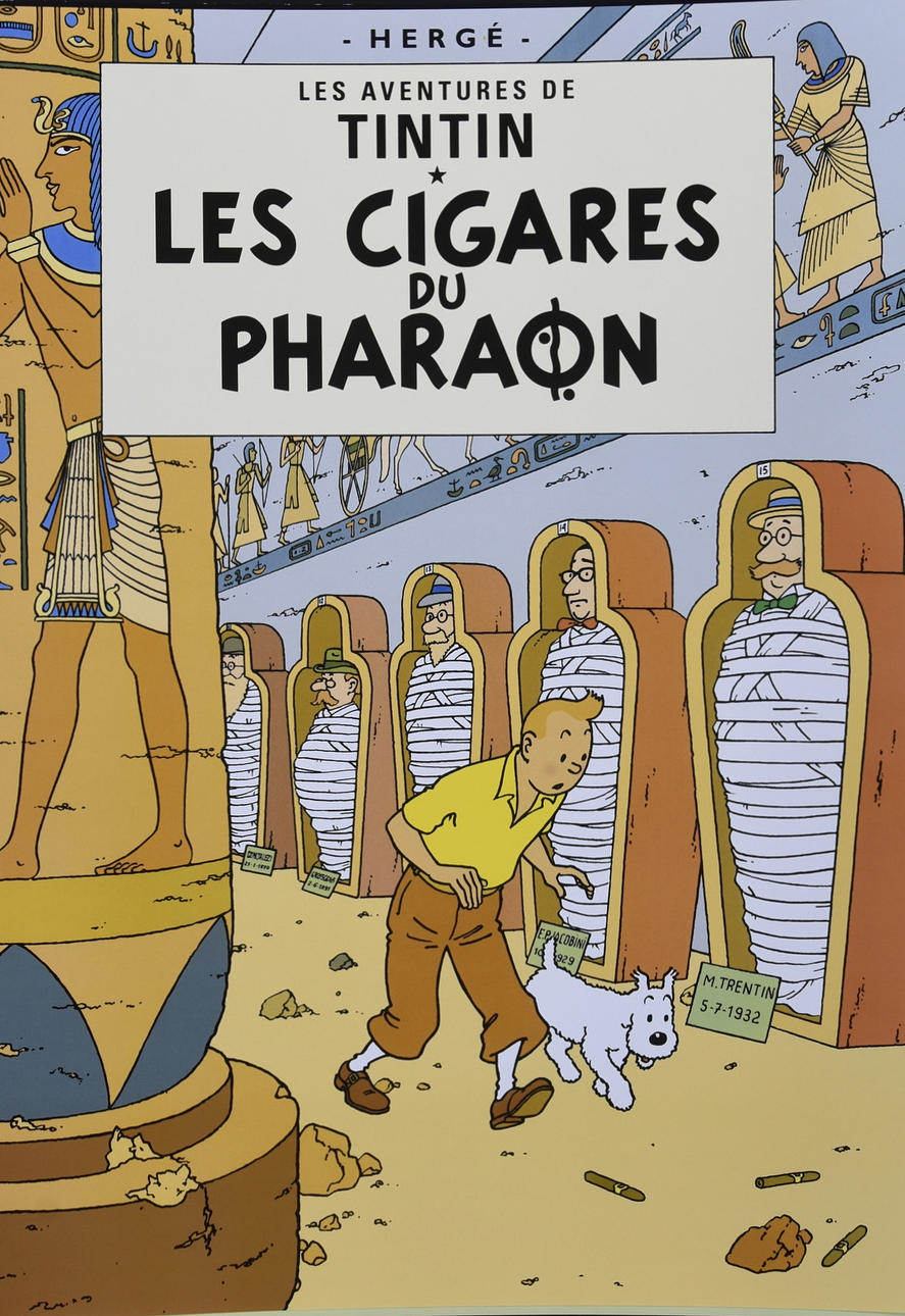 TINTIN, affisch, Offsettryck.