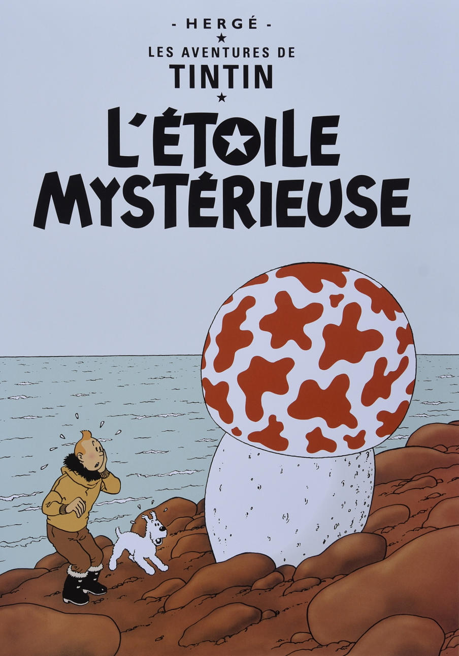 TINTIN, affisch, Offsettryck.