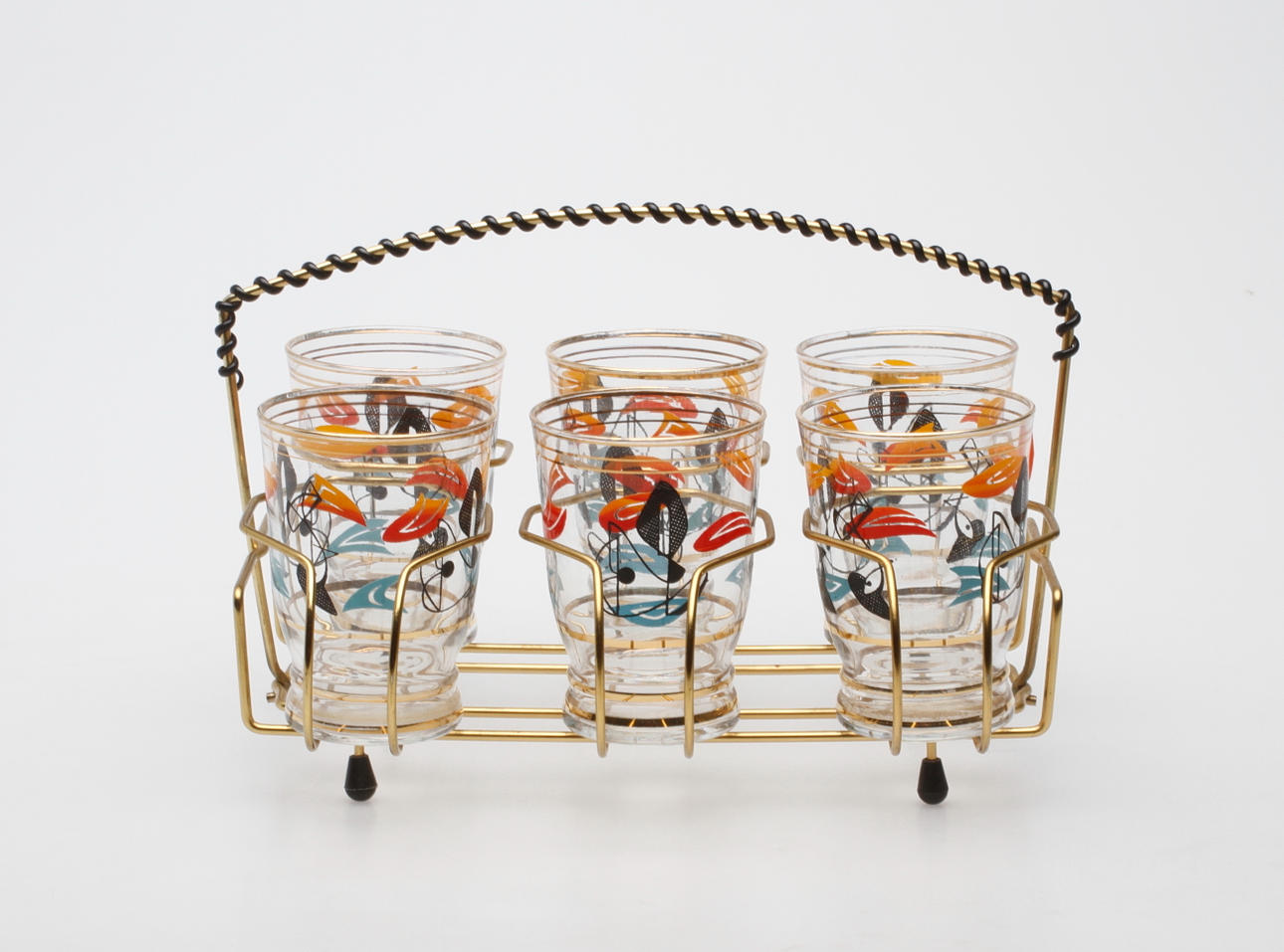 DRICKSGLAS I STÄLL, 1950-60 tal.