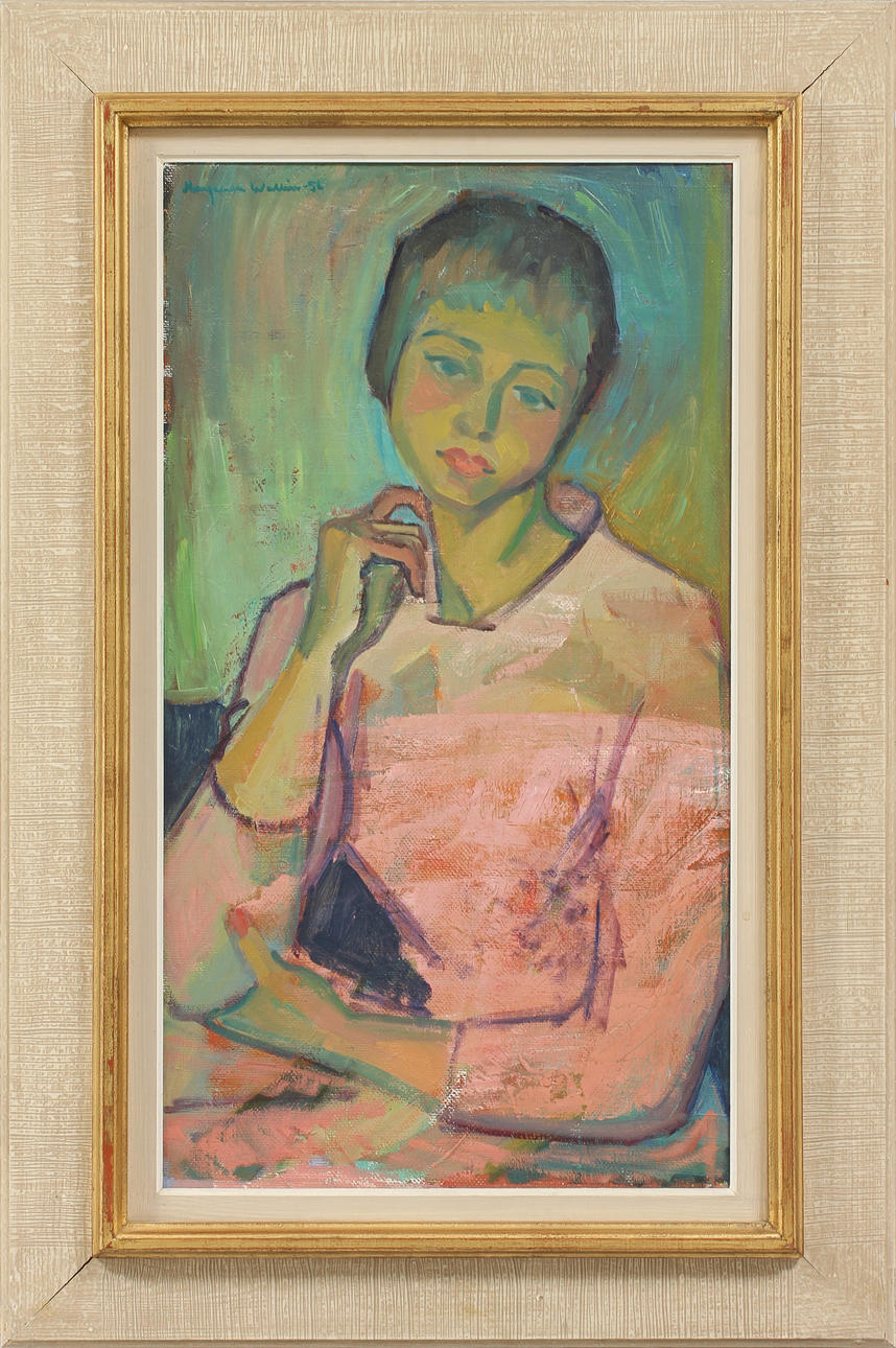 MARGARETA WALLIN, olja på pannå, sign.