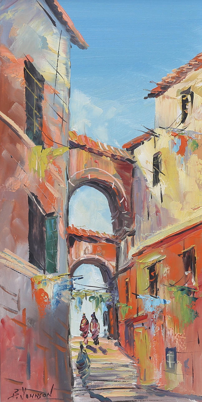 BERNT JOHNSON. Oil on canvas, signed.