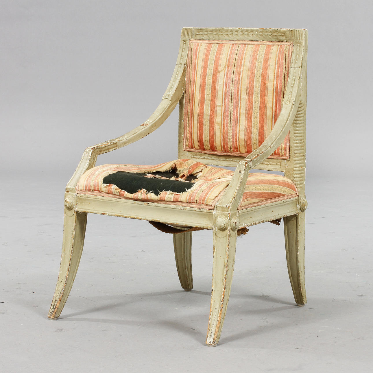 KARMSTOL, sengustaviansk 17/1800-tal.