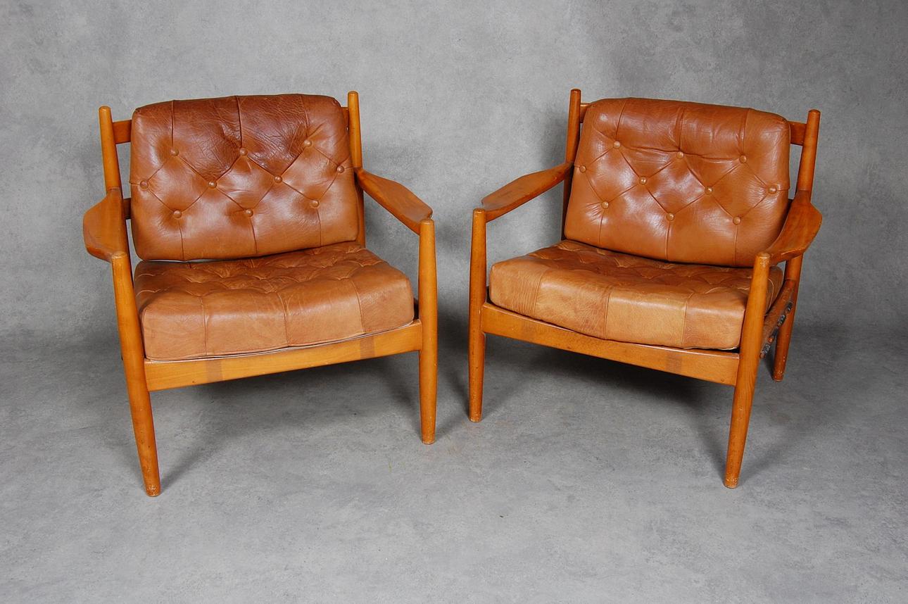 FÅTÖLJER, 1 par, " Läckö" Ingmar Thillmark, OPE-möbler.