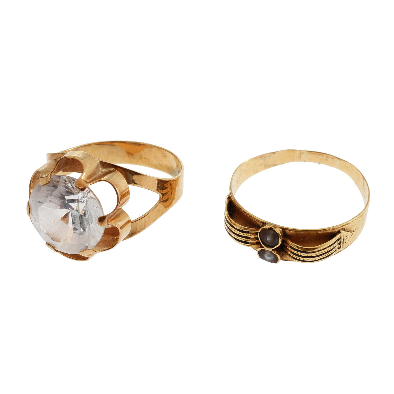 RINGAR, 2st 18k, totalvikt 4g.