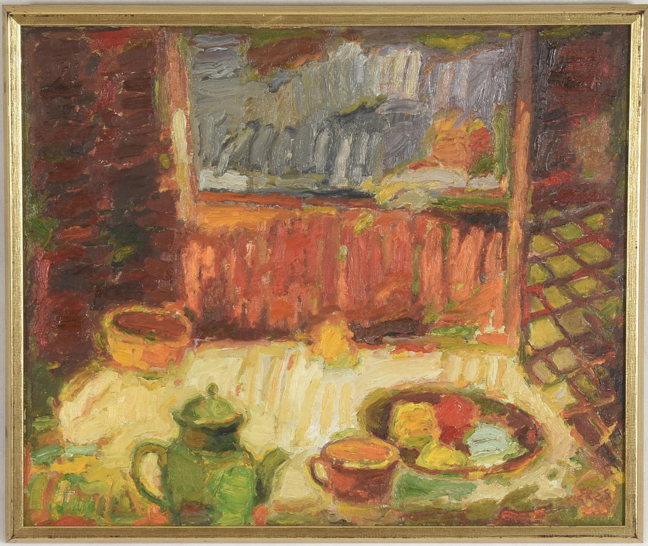 ARNOLD ERES. Olja på pannå.