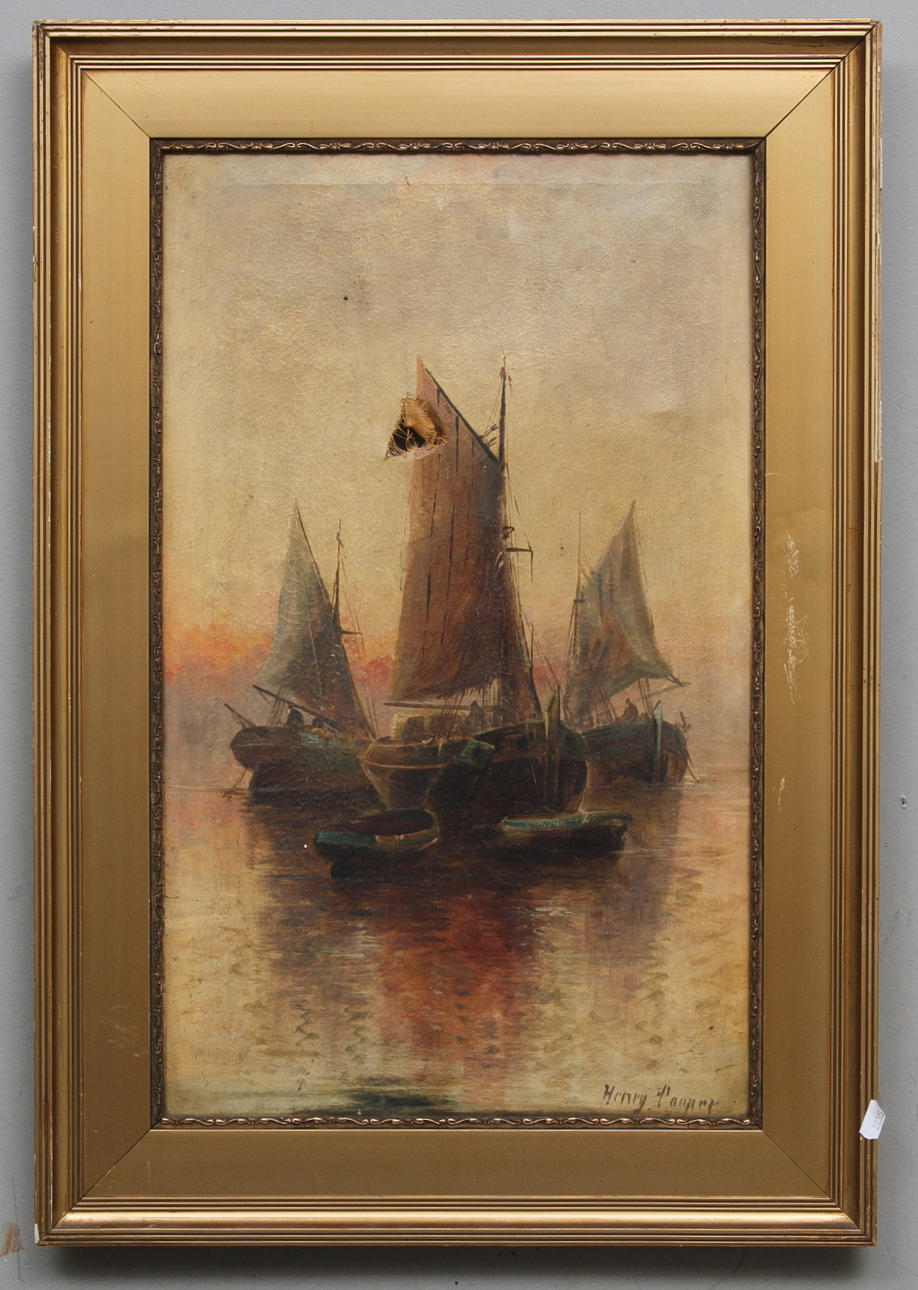 HENRY COOPER, "marinmotiv" olja på duk, signerad.