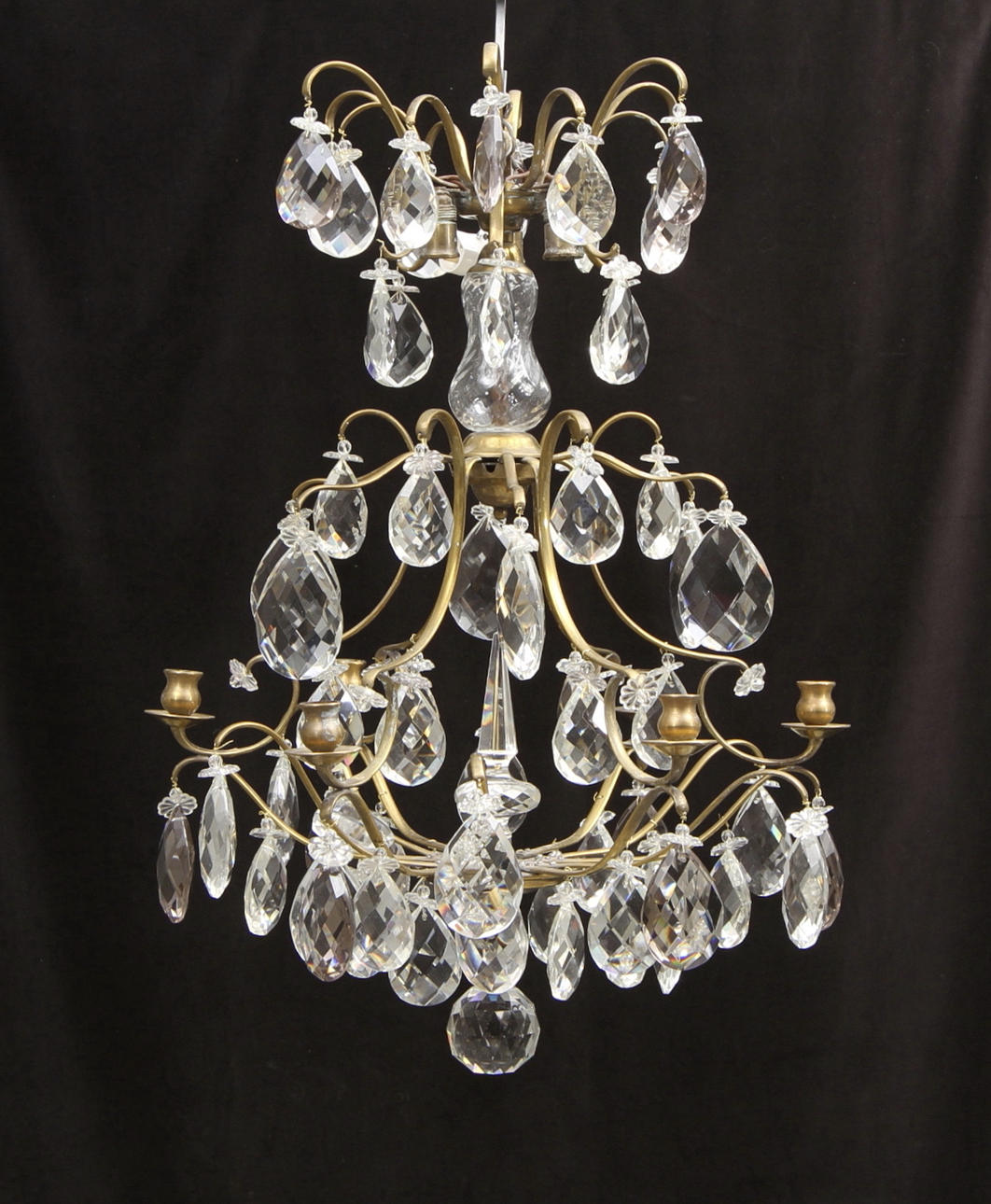 TAKKRONA, 6 ljusarmar, Barockstil, 1900 talets första hälft.