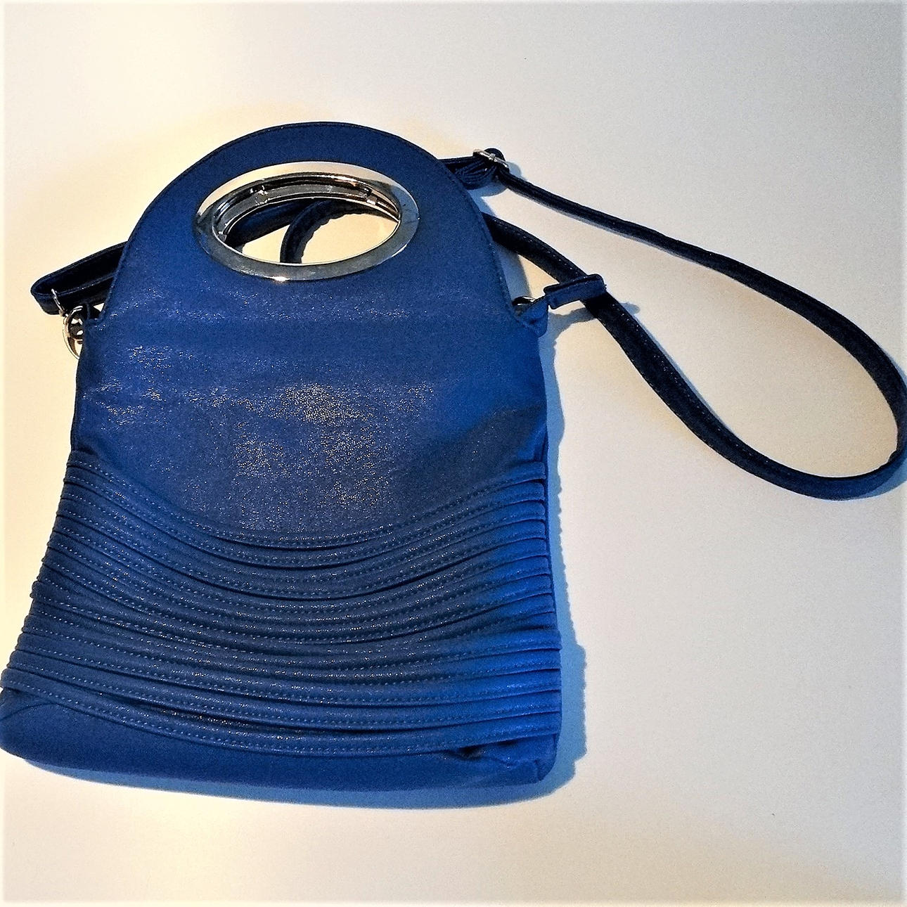 VÄSKA, blå, vintage.