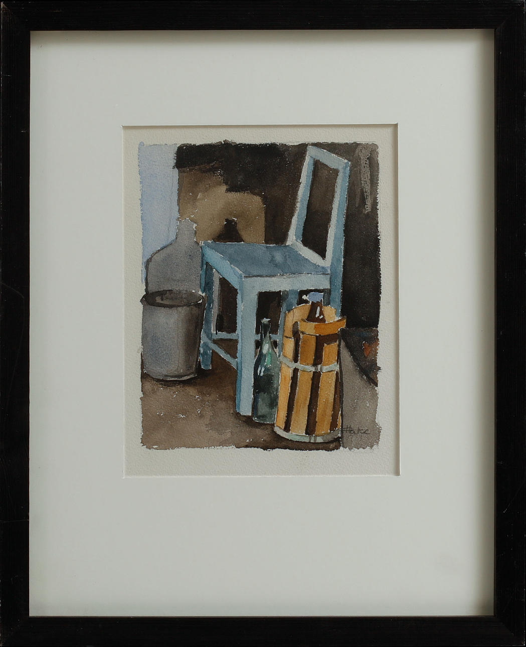 CLAES HAKE. Still life, watercolor, signed.