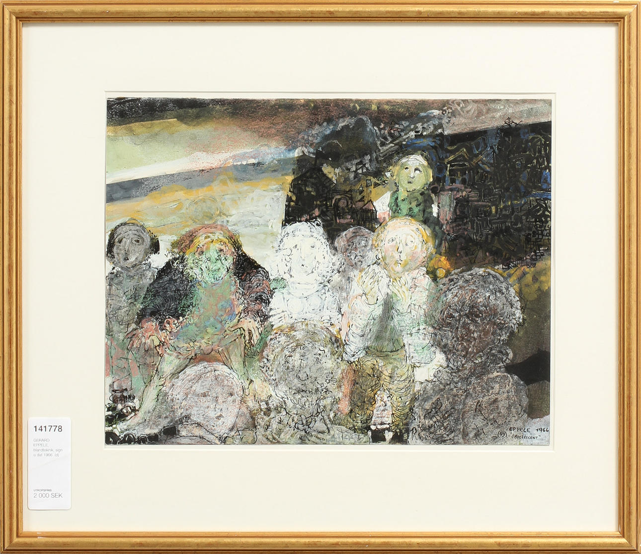 GERARD EPPELE, blandteknik, sign o dat 1966.