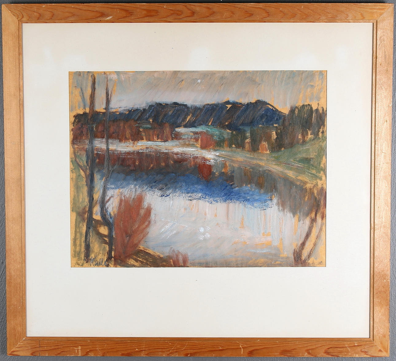 KALLE HEDBERG. Blandteknik, signerad, 1900-första del.