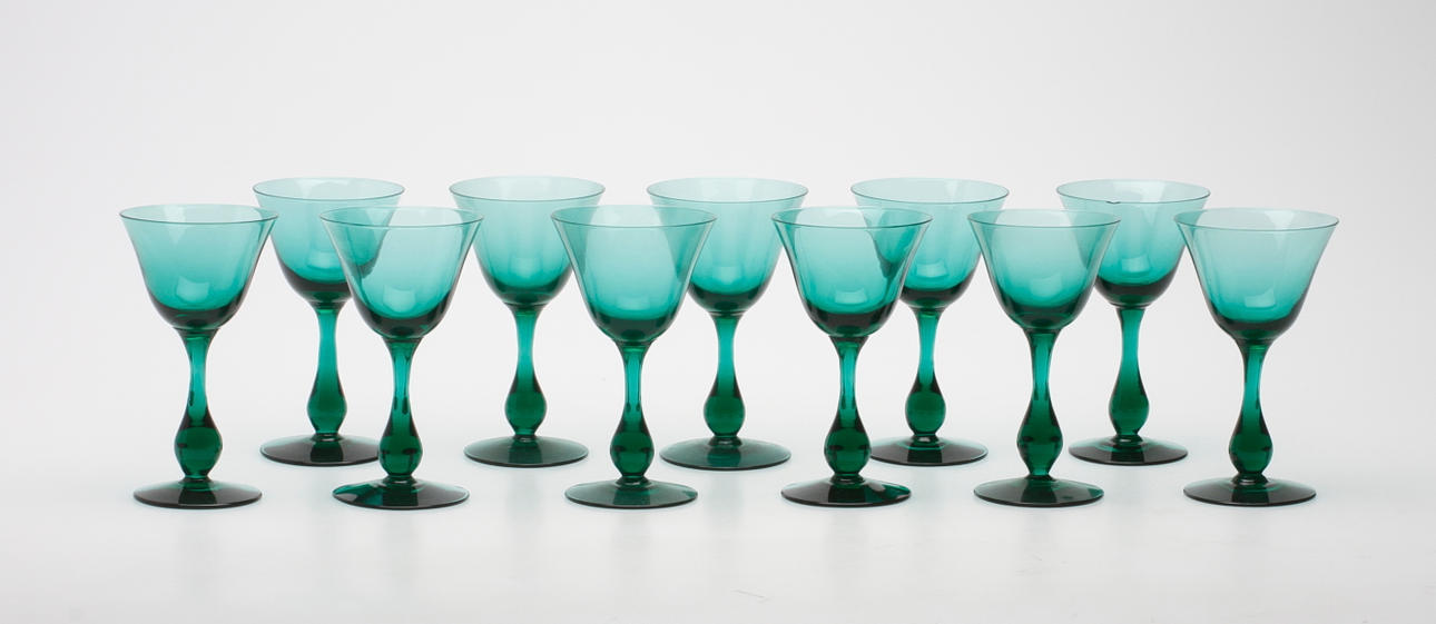 VINGLAS, 11 st, "Sven", Reijmyre, Sverige, 1900-tal.