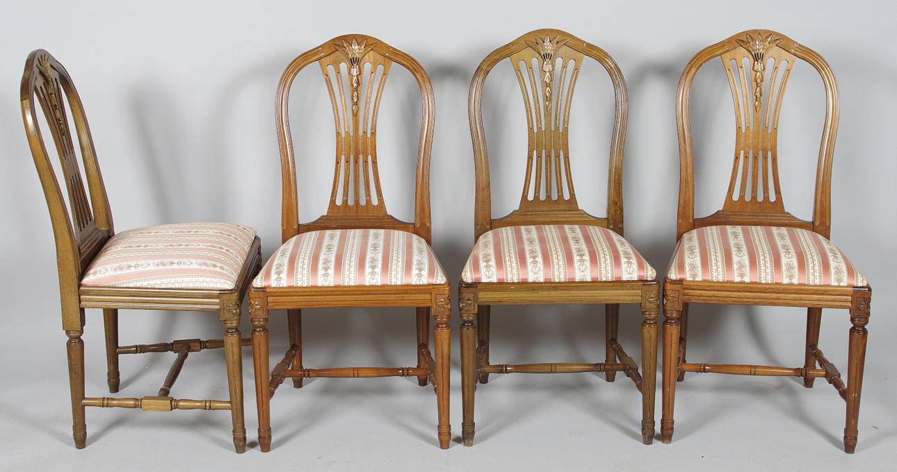STOLAR, 4 stycken, "Axet", gustaviansk stil.