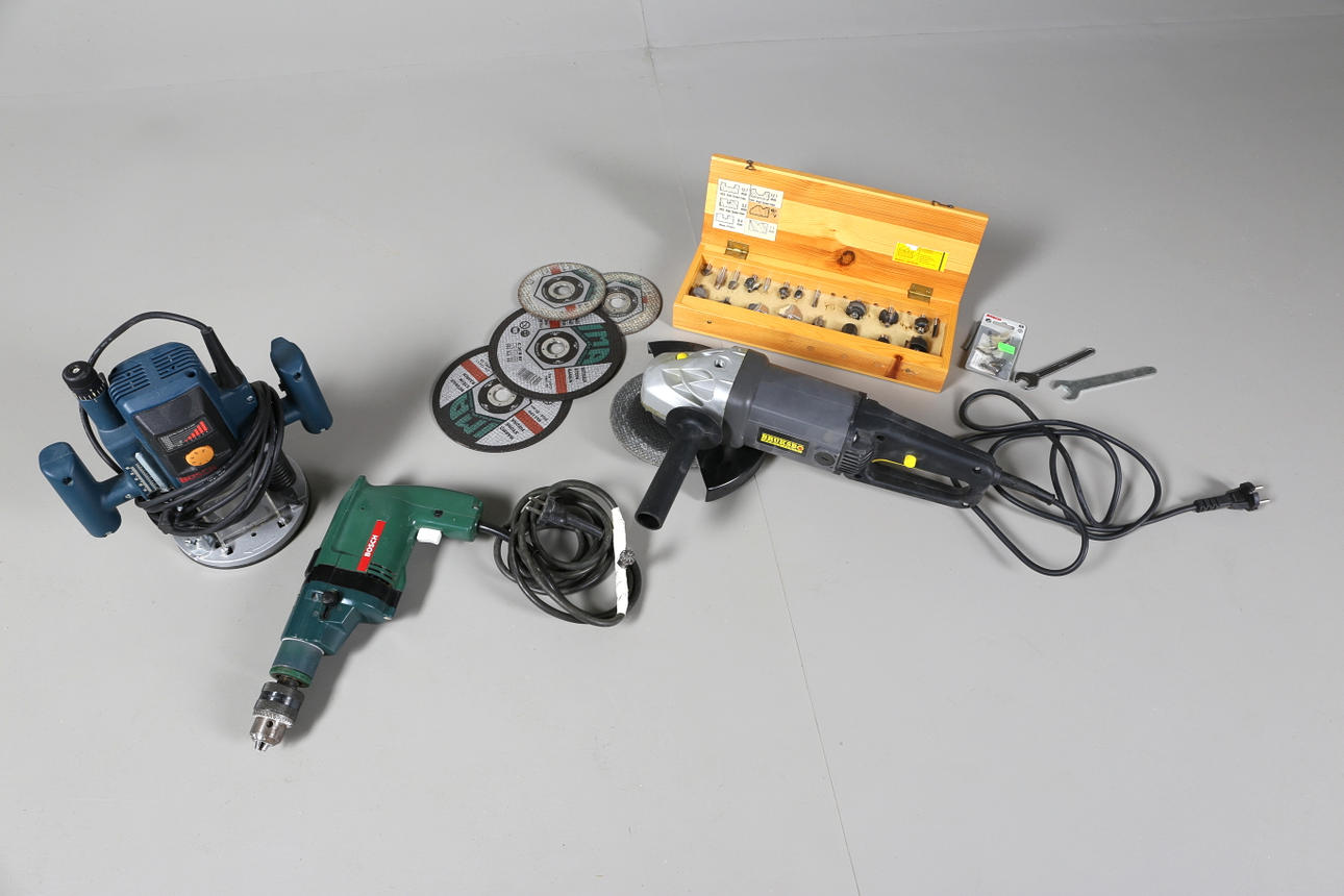 PARTI ELVERKTYG (8). Bl a Bosch etc.