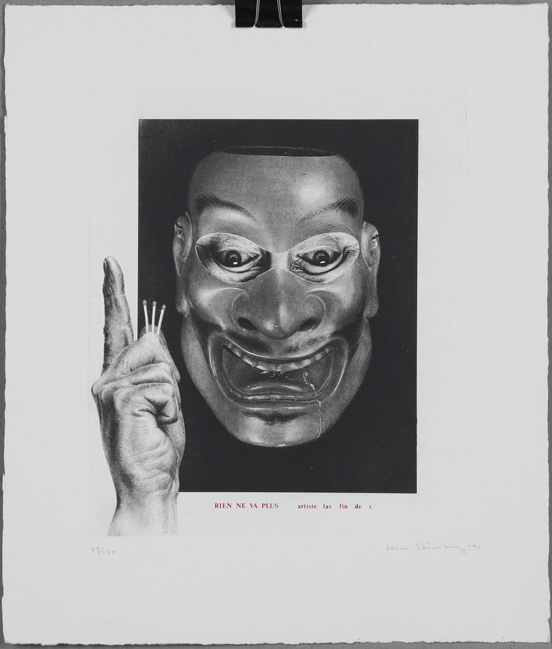 LARS SÖDERBERG. etsning, signerad, numrerad 43/120 och daterad -91.