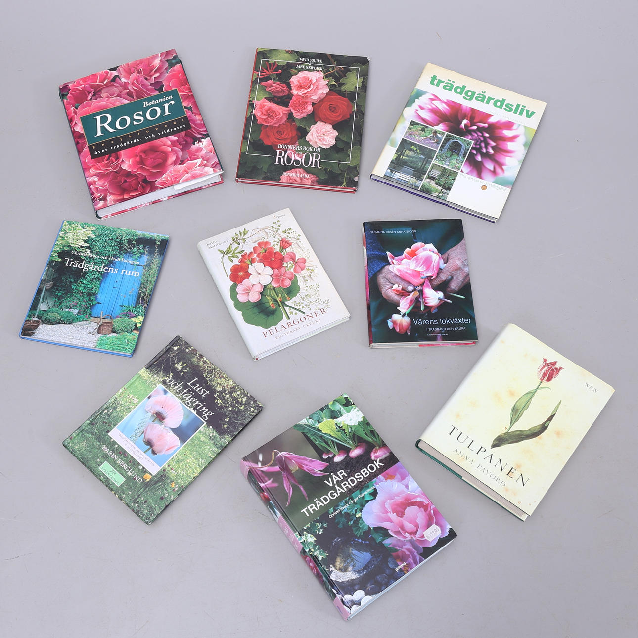 TRÄDGÅRDSBÖCKER, 9 st.