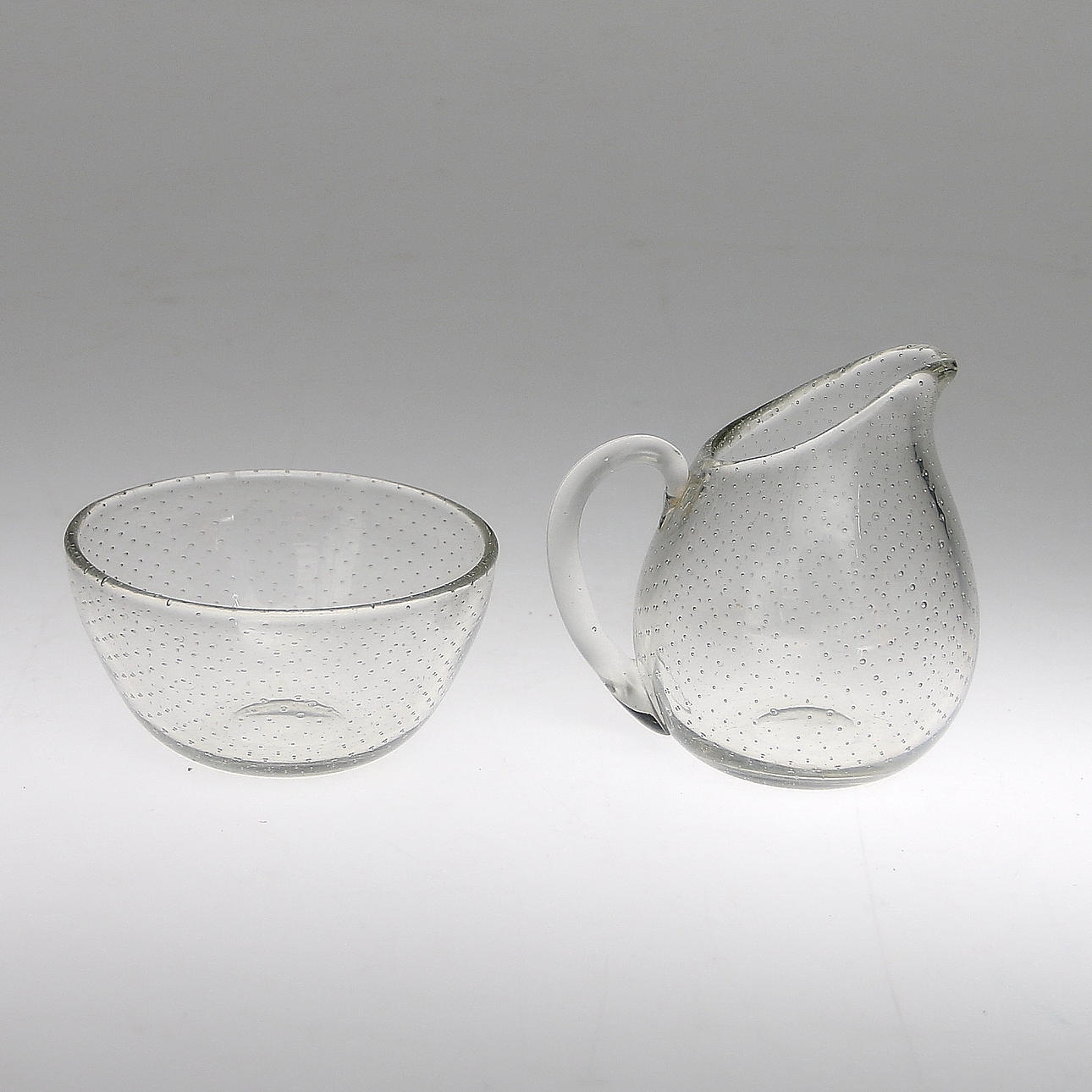 GRÄDDSNÄCKA samt SOCKERSKÅL, glas, Gunnel Nyman, Notsjö.