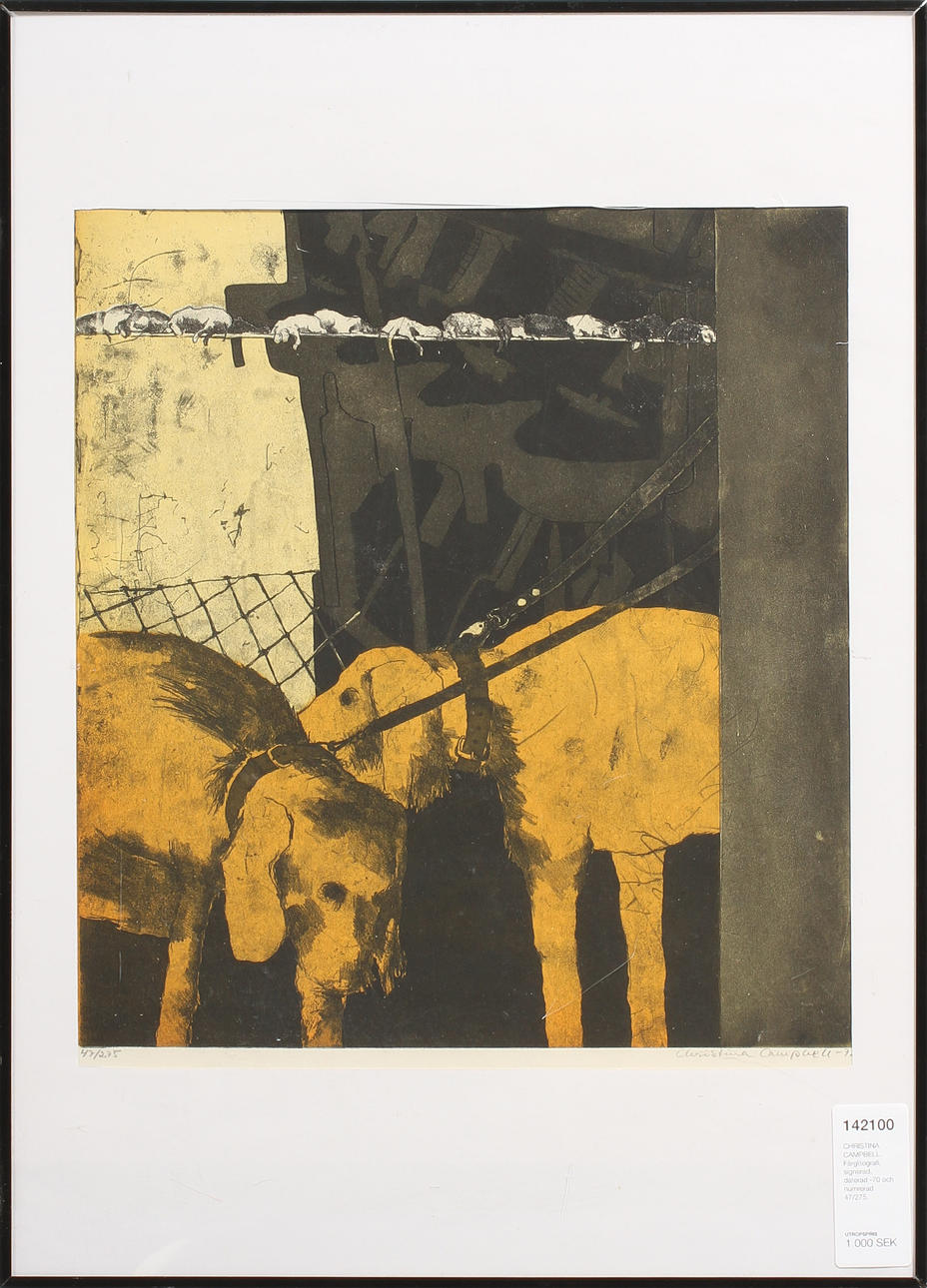 CHRISTINA CAMPBELL. Färglitografi, signerad, daterad -70 och numrerad 47/275.