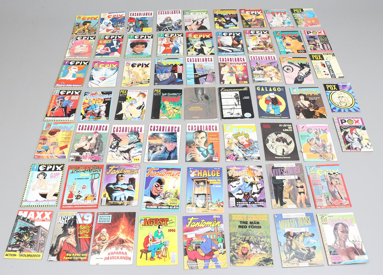 SERIETIDNINGAR (61), bl.a Epix, erotik mm.