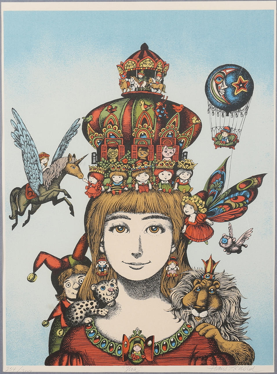 HANS ARNOLD. "Ylva". Seriegrafi, signerad och numrerad 234/300.