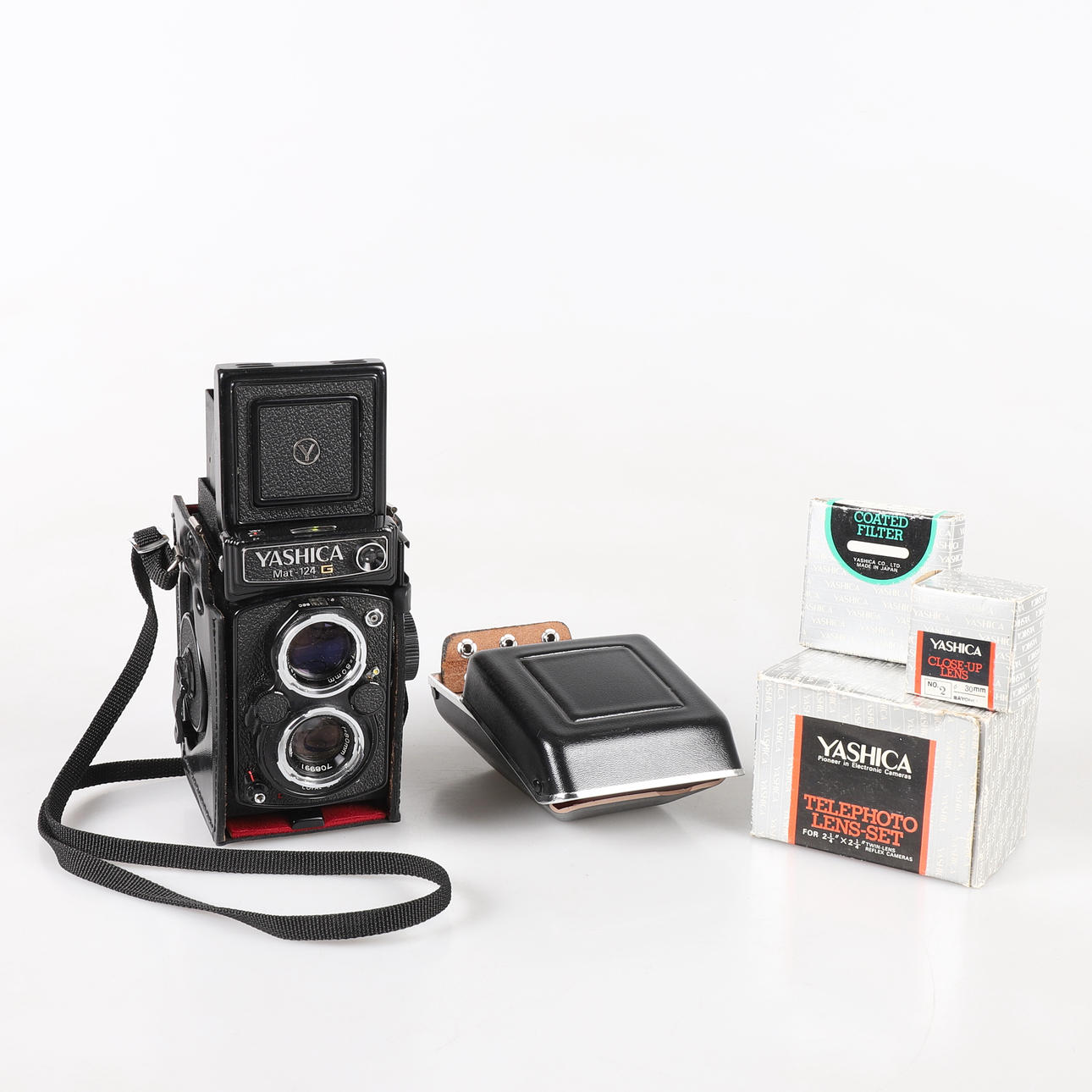 KAMERA, Yashica-Mat 124G mit Objektiv.