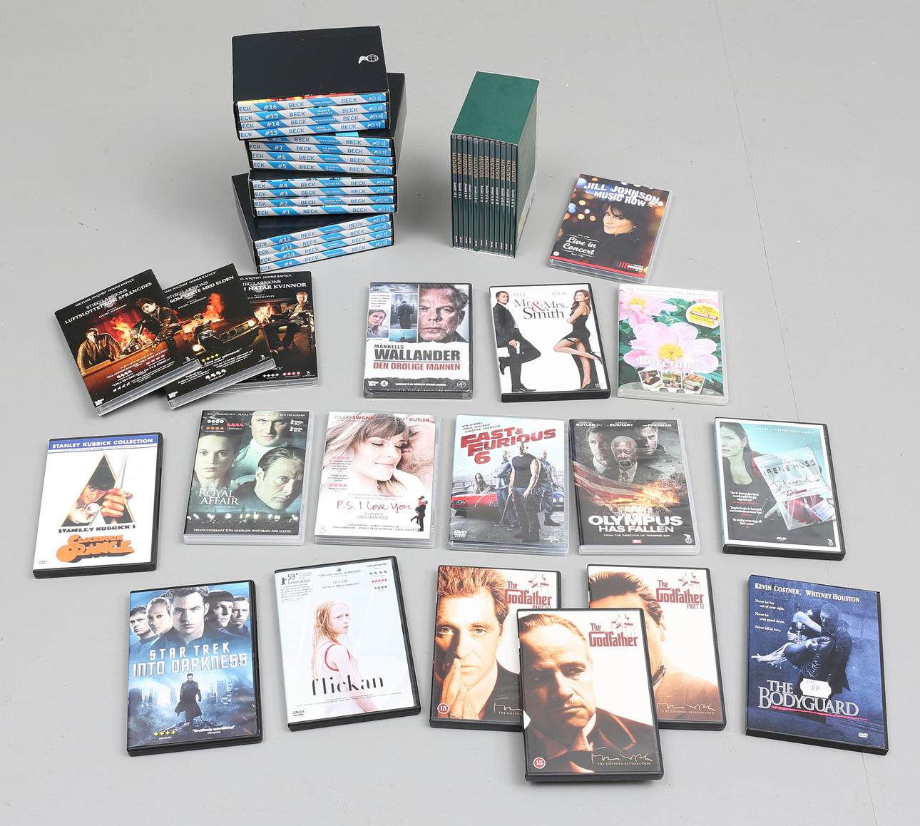 PARTI DVD-FILMER (ca 48), bl.a Beck, Matador, Gudfadern m.m.