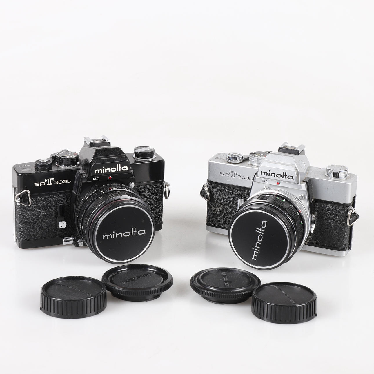 KAMEROR, 2 st. Minolta SRT 303b.