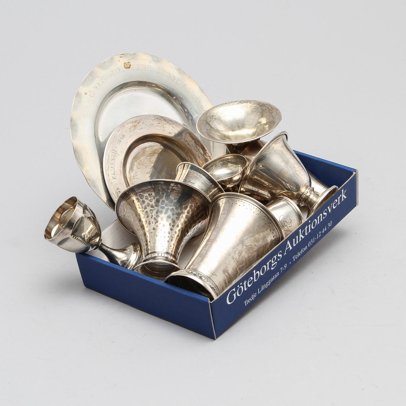 PARTI SILVER, 14 delar, ca 452 gram.