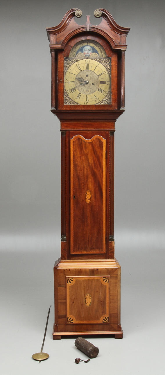 GOLVUR, England, urtavlan märkt John Smith Chester, 1700-tal.