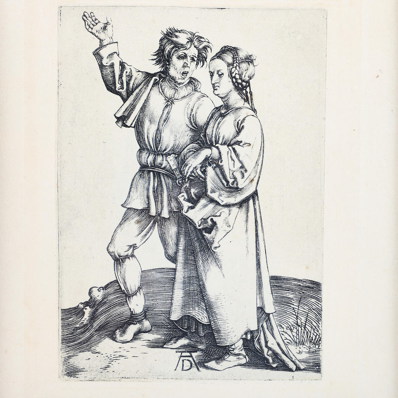 ALBRECHT DÜRER. NACH. Umarmung, Gravur.