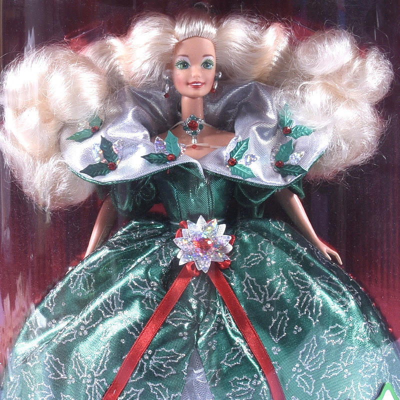 MUÑECA BARBIE, Felices Fiestas, Mattel, 1995.