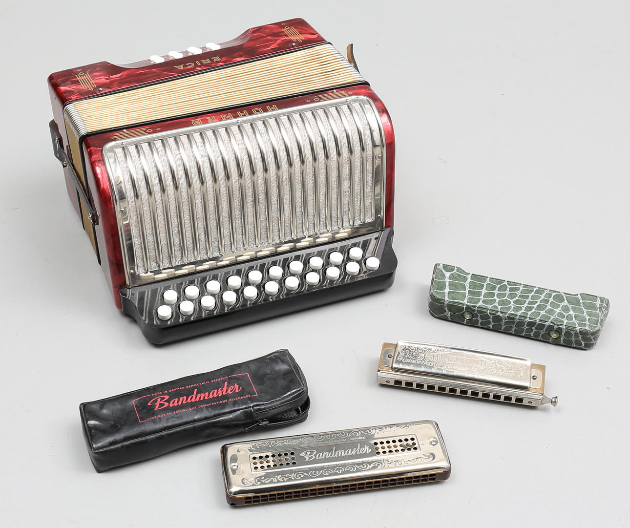 DRAGSPEL, MUNSPEL (3), bl.a Hohner, Tyskland, 1900-tal.