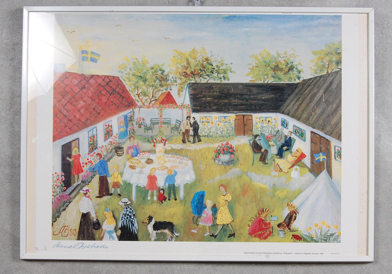 REPRODUKTION, efter Alma Öhström, signerat.