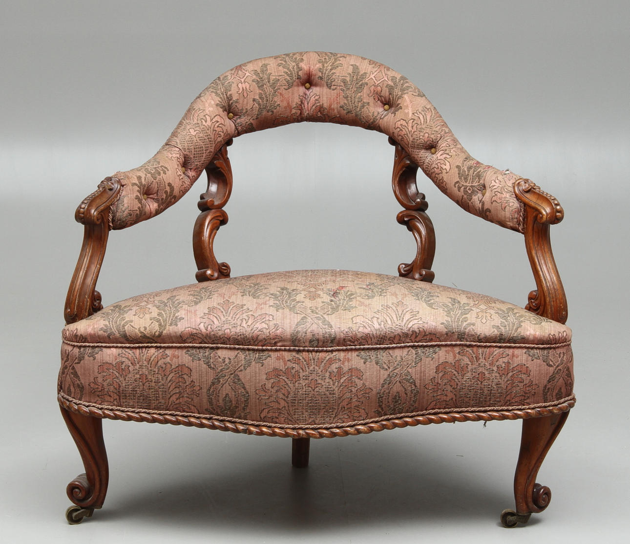 FÅTÖLJ, nyrokoko, 1800-tal.