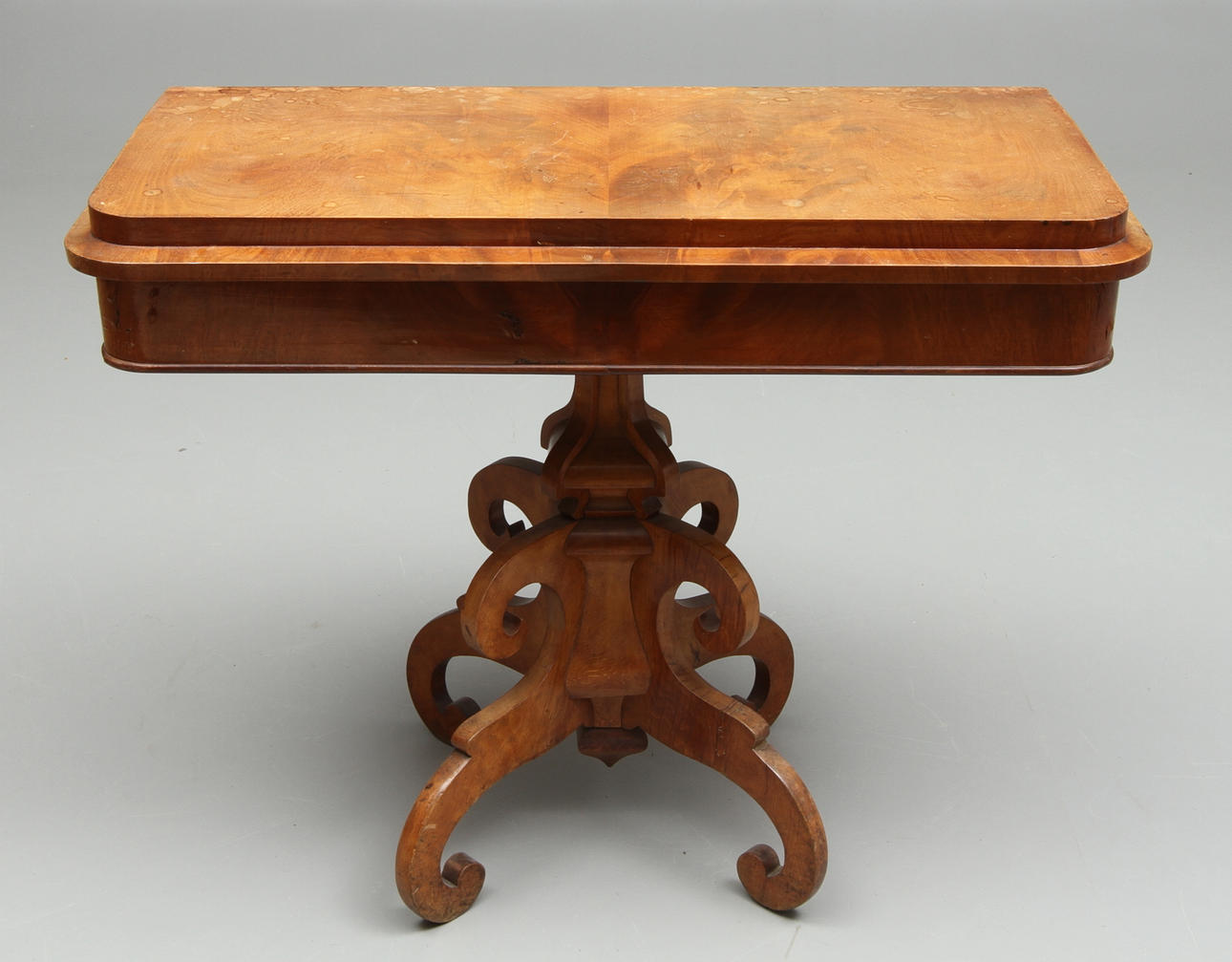 KONSOLBORD, 1800-talets mitt, mahognyfaner.