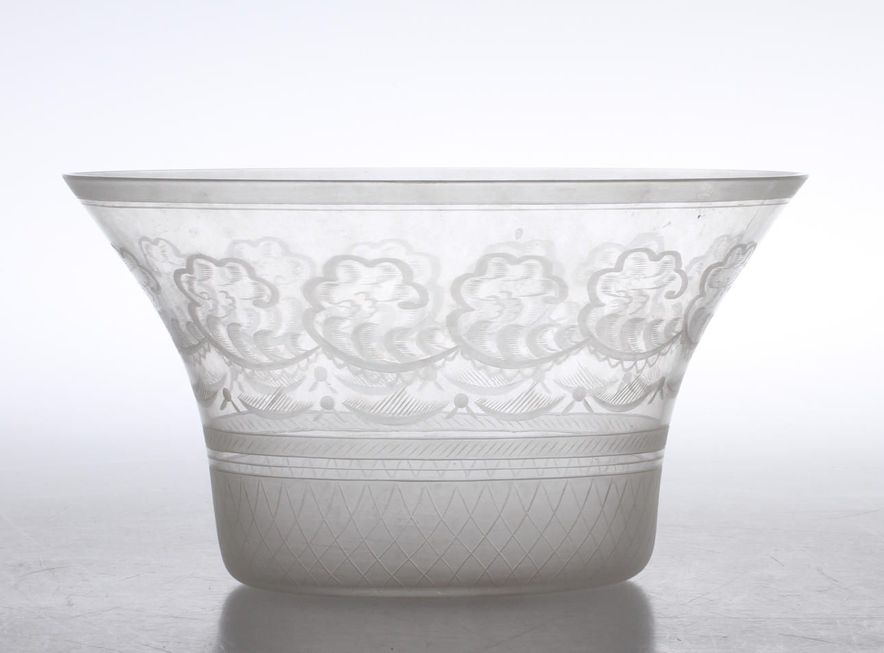 VAS, glas, troligen "Molnet", Simon Gate, 1900-talets första hälft.