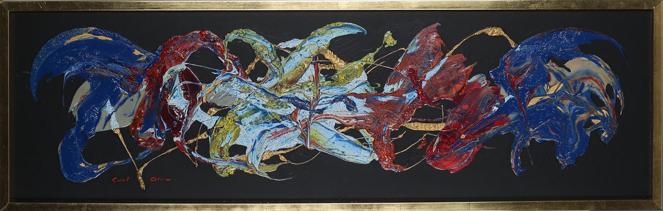 CURT OLSSON. Composition. Oil on canvas. Signed.