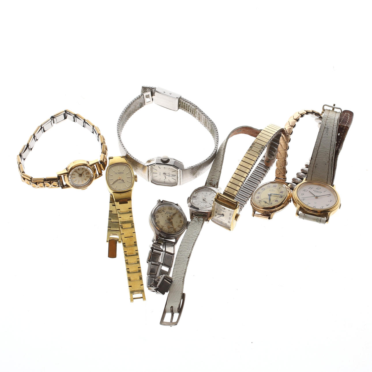 WRISTWATCH, 8 pcs, 1900s.