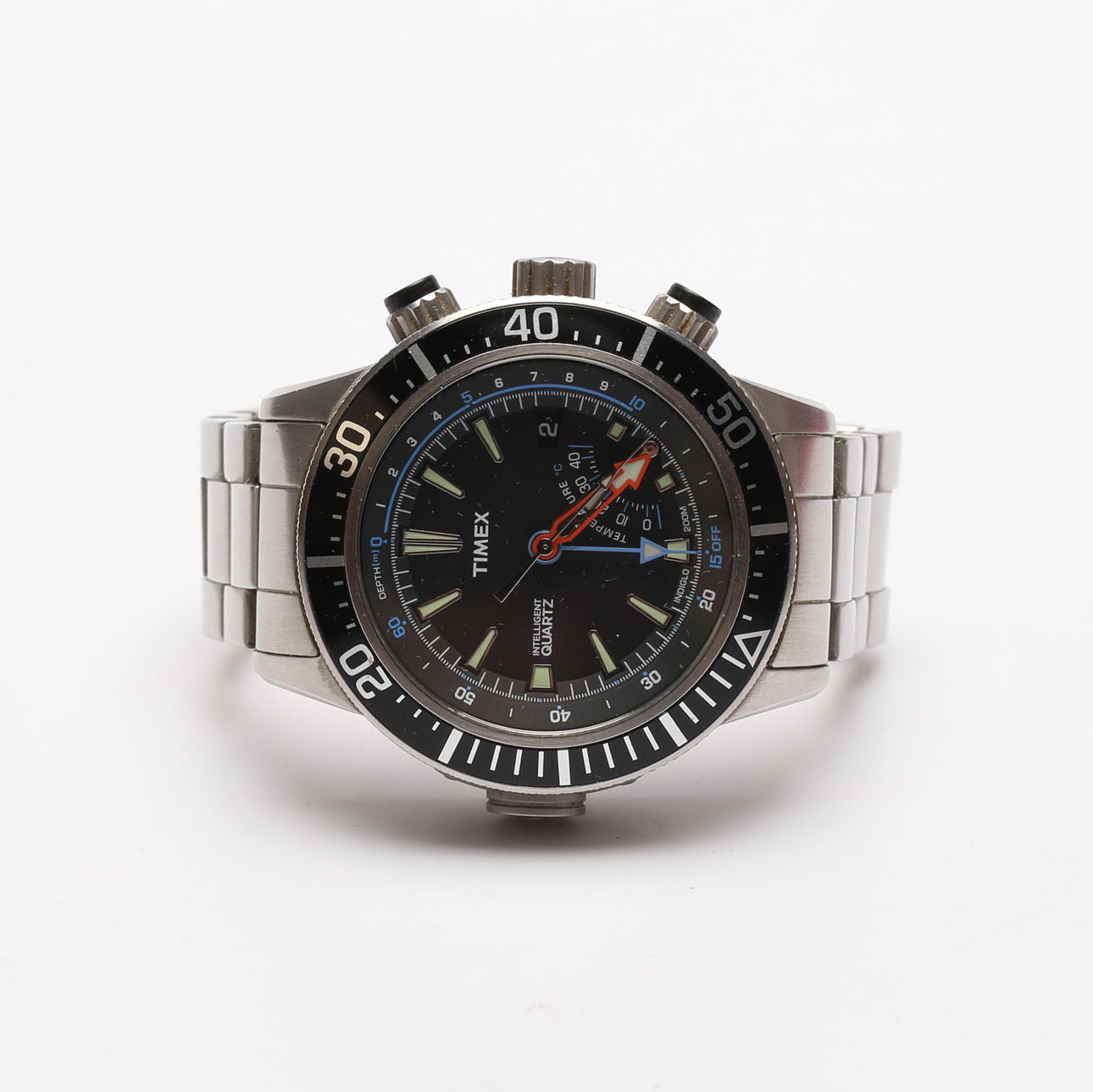 MEN'S WATCH, Timex, Intelligent Quartz, Indiglo, 200m.