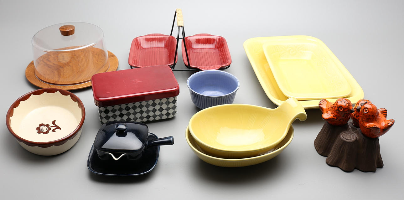 PORSLIN/KERAMIK, 11 delar, 1900-talets mitt.