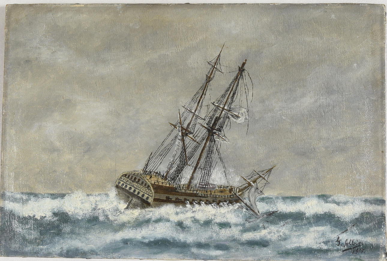 OIDENTIFIERAD KONSTNÄR. Olja på duk.