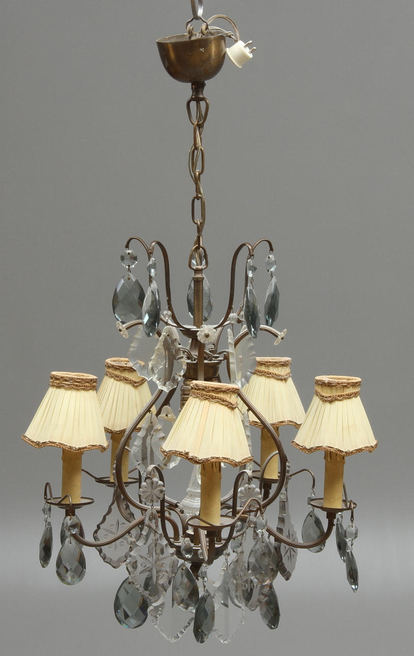 LJUSKRONA, med 5 ljusarmar, rokokostil, 1900-tal.